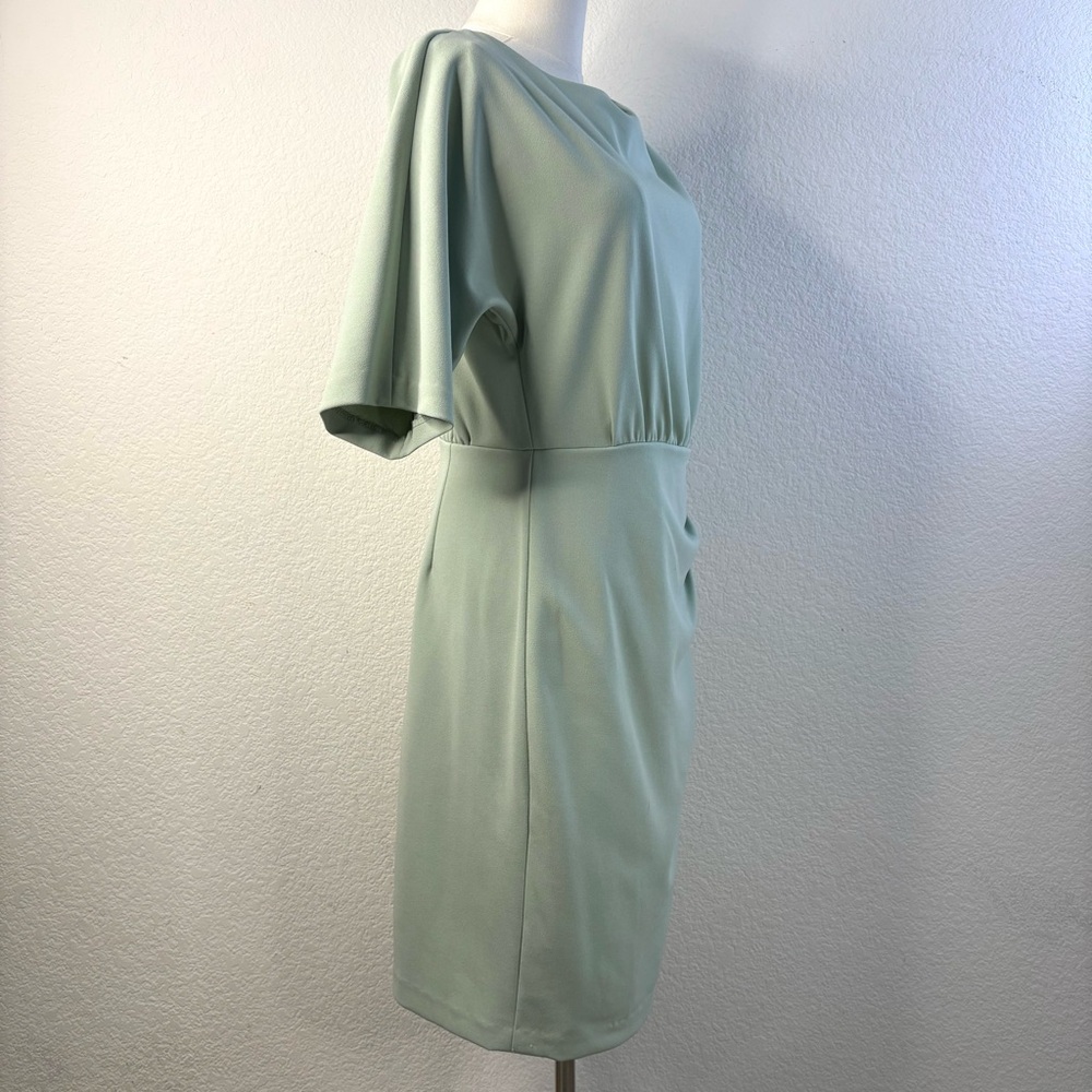 ✨Calvin Klein Sage Green Draped Sheath Dress Size 10 NWT ✨ - Picture 2 of 11